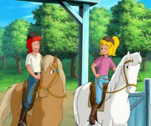 пазл Биби и Тина, две девочки очень любил лошадей